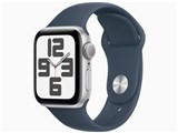 Apple Watch SE 第2世代 GPSモデル 40mm MRE13J/A [シルバー/ストームブルースポーツバンド S/M] JAN:4549995398748